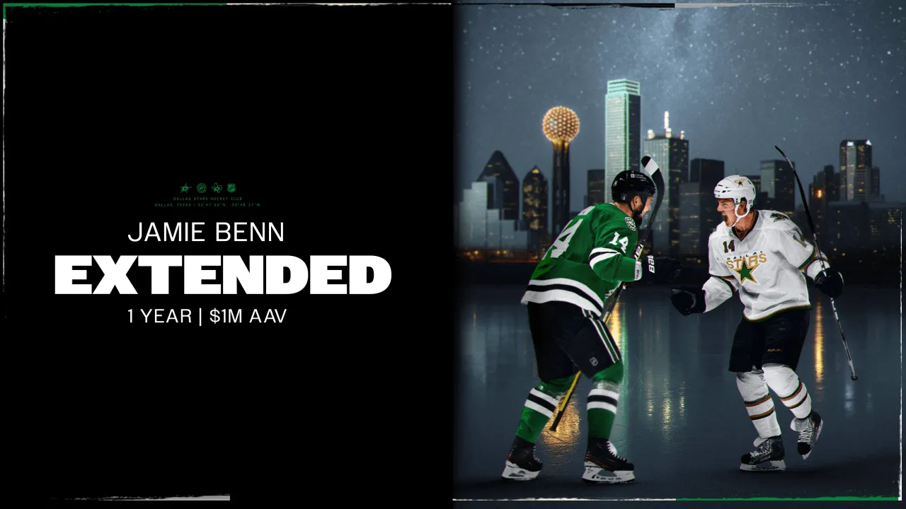 Dallas Stars Perpanjang Kontrak Kapten Jamie Benn Setahun dengan Nilai $1 Juta